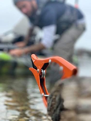 YakGear 10083 Brush Gripper – Orange Paddle and Fishing Rod Holder with Stake-Out Attachment for Kayaks and Canoes - Image 3