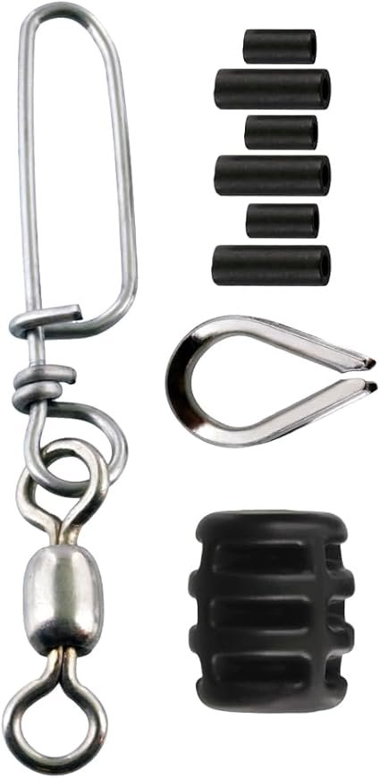 Scotty 1153 Terminal Kit – Stainless Steel Thimble, Sleeves and Bumper for Downrigger Cable Rigging