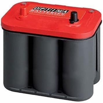Optima RedTop 34 AGM Battery 8002-002 – Group 34 Starting Battery with 800 CCA, 50Ah Capacity and SpiralCell Design