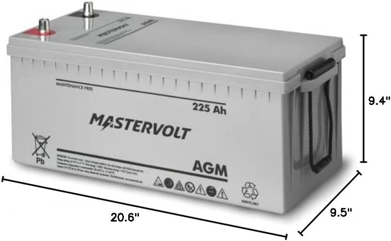 Mastervolt MV 12/225 AGM Battery – 12V 225Ah Deep Cycle AGM Power Storage for Marine and Mobile Applications - Image 6