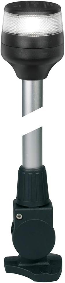 HELLA Lights 2NM All-Round White Navigation Light – 40in Fold-Down Pole – LED Marine Anchor Light