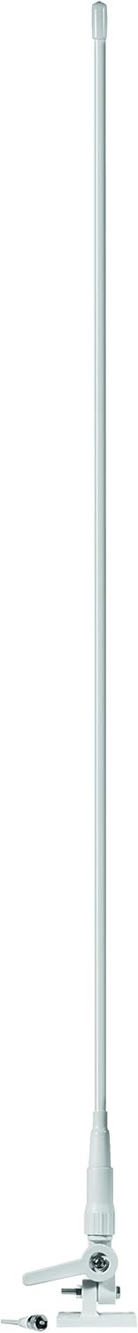 Cobra CM300004 5-Foot Fiberglass VHF Antenna – Marine Communication Antenna with Durable White Fiberglass Whip