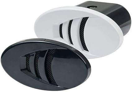 Marinco 10079 Drop-In Electric Horn – 12V Single Trumpet Horn with Black and White Grille for Boats