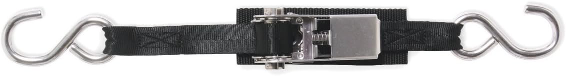 IMMI F12613 Stainless Steel Ratchet Transom Tie-Down – 1 in Marine Strap – Corrosion-Resistant Securement