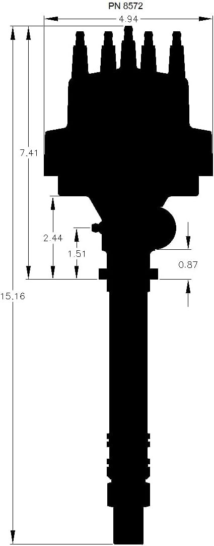 MSD 8572 Pro-Billet Distributor – Chevrolet Corvette V8 Distributor with Magnetic Pickup and CNC-Machined Housing - Image 5