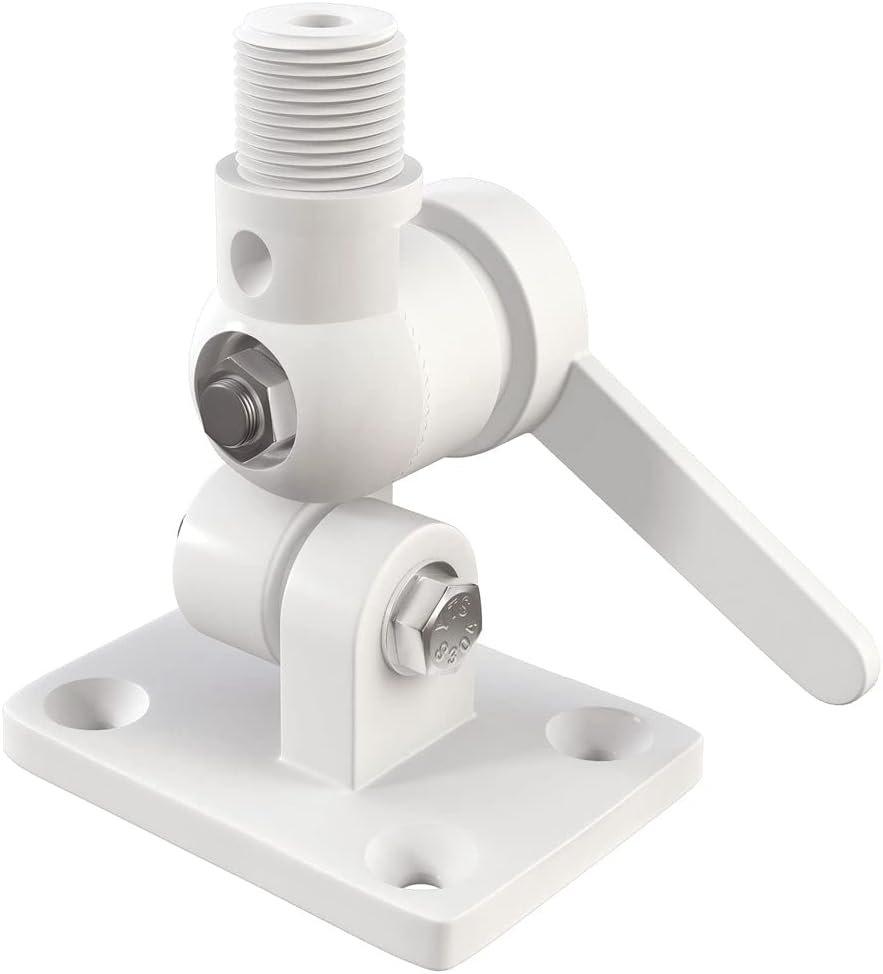 Shakespeare 4186U Nylon Ratchet Mount – UV-Resistant White Antenna Mount with Standard 1in-14 Thread System - Image 2