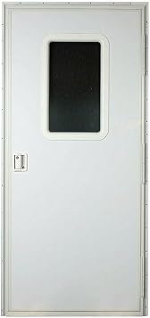 AP Products 15217713 RV Entry Door – 24in x 72in Right-Hand Square Corner Door with White Replacement Frame