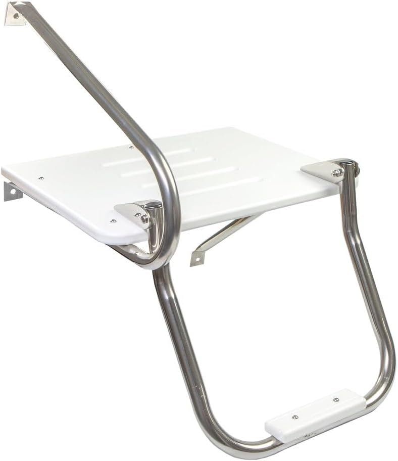 Whitecap 67902 White Poly Swim Platform Kit – Outboard Boat Platform with Mounting Hardware and Non-Skid Surface - Image 2