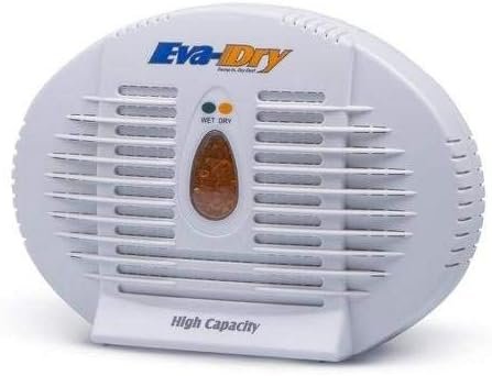 Eva-Dry E500 Renewable Mini Dehumidifier – 500 cu ft Coverage with Rechargeable Desiccant and 6-8 oz Moisture Capacity