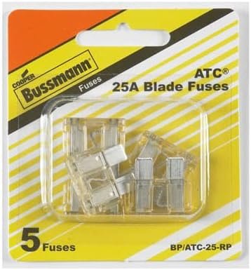 Bussmann BPATC25RP 25 Amp ATC Blade Fuse 5-Pack – Standard Automotive Plug-In Fuses - Image 3