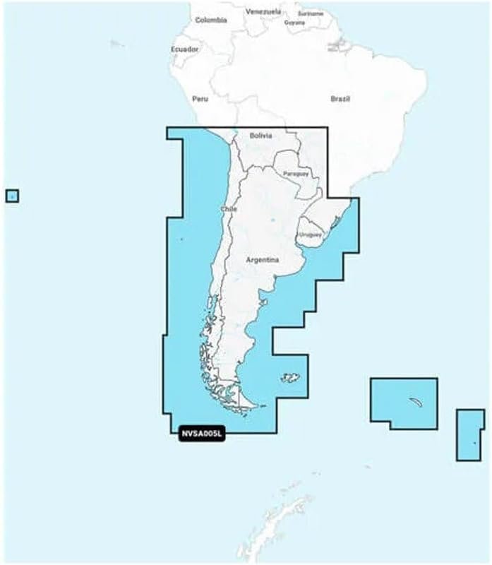 Garmin 010-C1286-00 Navionics Vision+ NVSA005L Marine Charts – Chile Argentina & Easter Island Coverage – microSD/SD Format