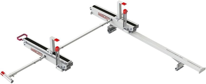 Weather Guard 229-7-03 Full-Size Van Extended Drop-Down Dual Ladder Rack – Passenger-Side Access with Assisted Lowering