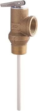AQUALOCK 121325 Lead-Free Relief Valve – 1/2in 150 PSI Brass Pressure Relief Valve for Water Systems