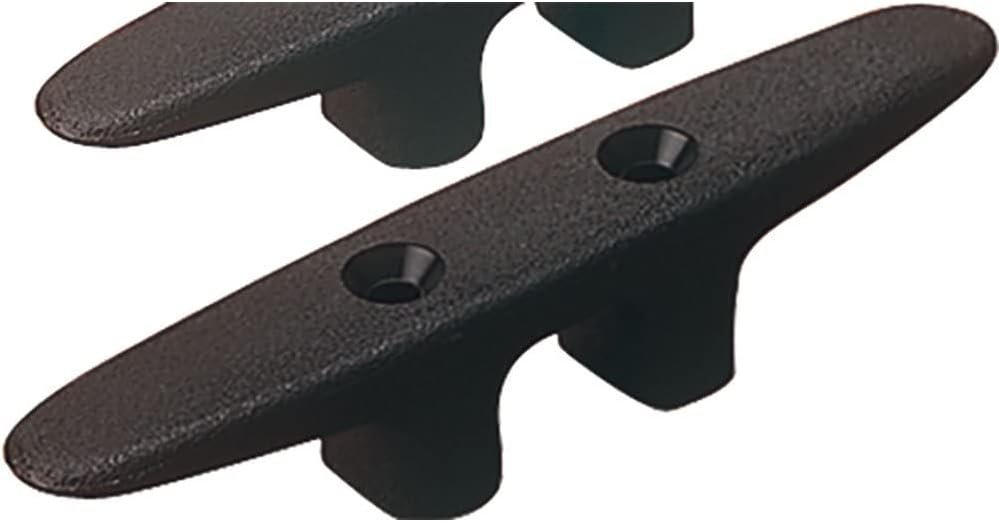 Sea-Dog 433401 Open Base Cleat – 4in Heavy-Duty Glass-Filled Nylon Dock Cleat – Black Corrosion-Proof Marine Hardware