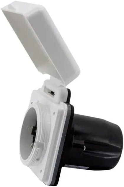 Hughes Autoformers SV30APIW SafeView Smart RV Power Inlet – White 30 Amp Twist-Lock Inlet with Halo Status Light & Fault Detection - Image 4