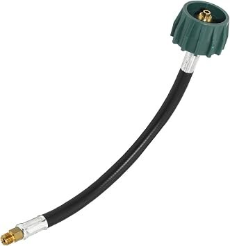 Flame King E12INPT Propane Pigtail Hose – 12in Type 1 to POL Connector for Bulk LP Cylinder Applications