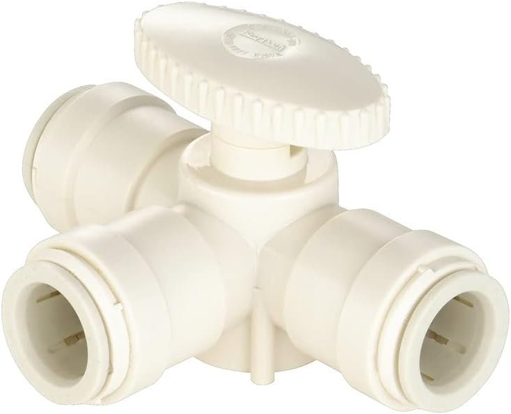 AquaLock 1353810 3-Way Valve – 1/2in CTS Push-to-Connect Plumbing Valve for PEX CPVC and Copper Tubing
