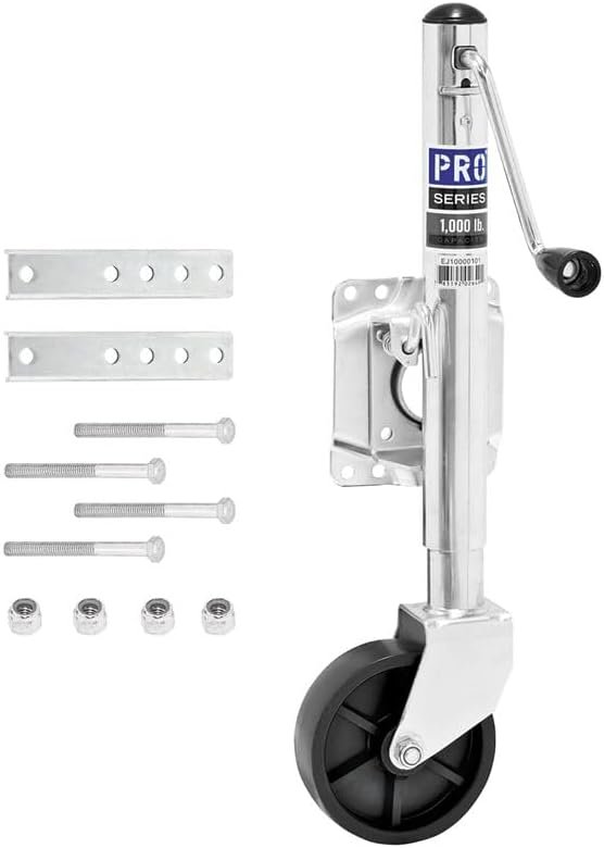 Pro Series EJ10000101 Swivel Trailer Jack – 1000 lb Capacity, Sidewind Operation, Fold-Away Design - Image 2