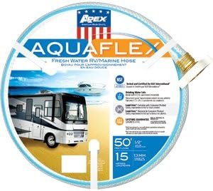 Teknor Apex 750350 AquaFlex Fresh Water Hose – 1/2 in x 50 ft Lead-Free Drinking Water Safe RV and Marine Hose - Image 3