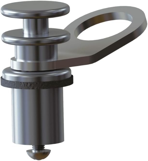 TACO Marine F18-0186VEL Quick Release Fender Lock – Polished Aluminum Pontoon Fender Mount System