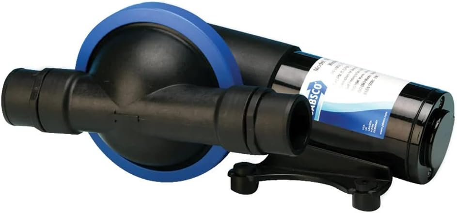Jabsco 50900 Series Diaphragm Waste Pump – 12V DC Self-Priming Waste Transfer Pump for Marine Sanitation Systems