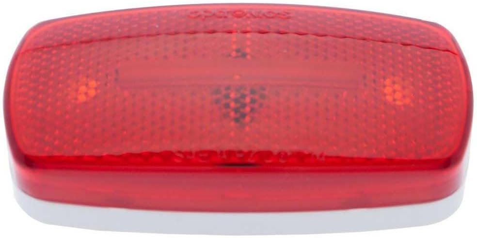 Optronics MC32RBP Rectangular Clearance Marker Light – Red Trailer Light with Reflector and Surface-Mount Design - Image 2