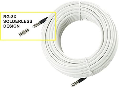 KJM AC201 VHF/AIS Antenna Extension Cable – 20-Foot RG-8X Coax with FME Connectors and Adapter - Image 2