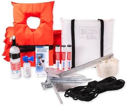 KJM 42100 Boat Safety Kit – USCG Approved Safety Package for Boats up to 19 ft with Anchor and Life Vests - Image 2