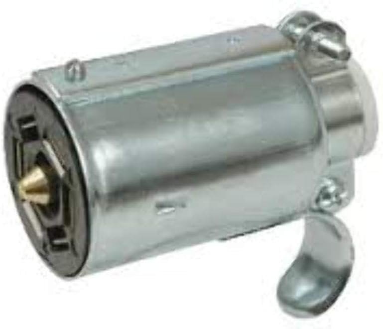 Pollak 12702P 7-Way RV Connector – Die-Cast Metal Trailer Socket, Blade-Style RV Wiring Connection