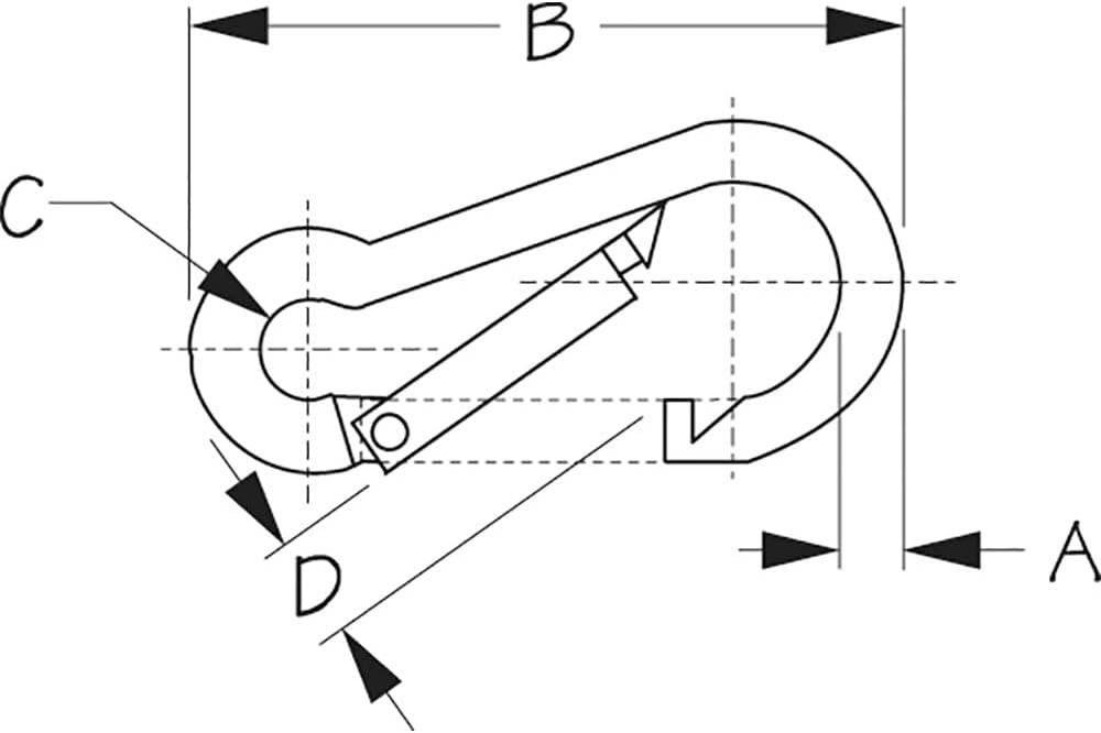 Sea-Dog 156060-1 Galvanized Steel Snap Hook – 2-3/8in Utility Connector with Spring Gate Closure - Image 2