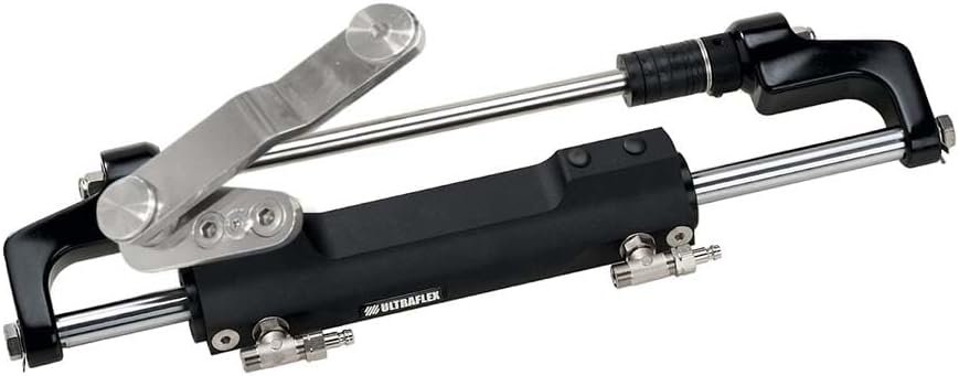 Uflex UC128TS-2 Version 2 Hydraulic Steering Cylinder – 120cc Balanced Front-Mount Design with 992 lb Output Force