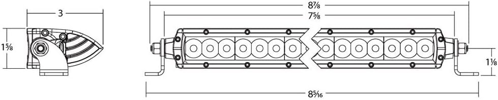 RIGID Industries 105833 6in SR-Series Amber Pro Cover – Snap-On Polycarbonate Cover for 6in SR LED Light Bars - Image 2