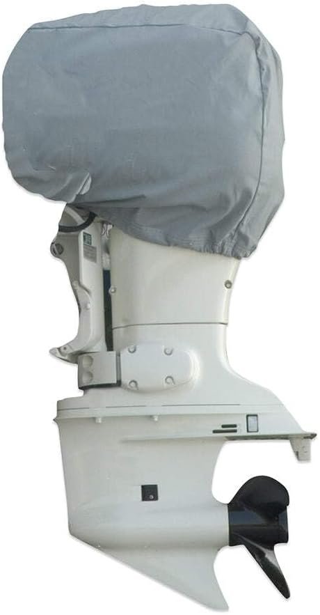 Carver 70009S11 Outboard Motor Cover – Fits 25 HP Engines with Water-Resistant Marine Fabric and Gray Protective Finish
