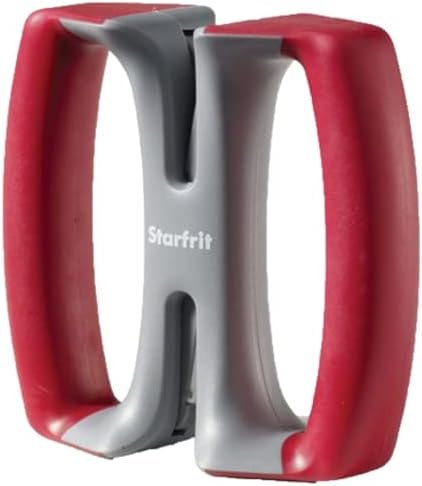 Starfrit 92046006OR Butterfly Knife Sharpener – Red Two-Stage Compact Sharpener for Straight Edge Kitchen Knives - Image 2