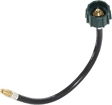 Flame King E15INPT Propane Pigtail Hose – 15in Type 1 to POL Bulk Tank Connector for LP Gas Systems
