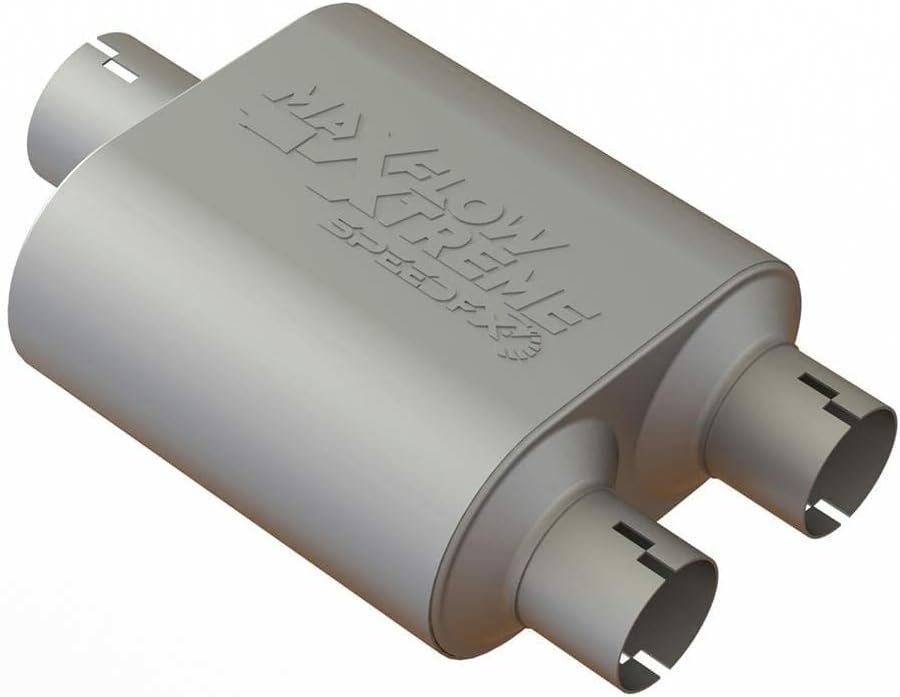 SpeedFX 50301M2 Performance Muffler – 3 in Center/Dual Inlet, Dual 2.5 in Outlet, 5 in Offset Configuration - Image 7