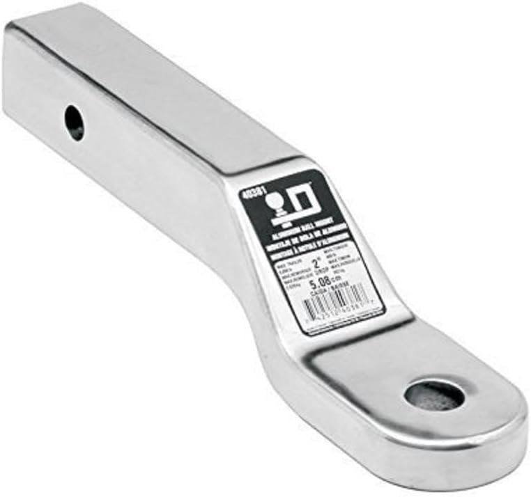 Draw-Tite 40381 Aluminum Ball Mount – 2in Drop, 1in Rise, 7500 lb GTW Capacity, Billet Aluminum for 2in Receivers