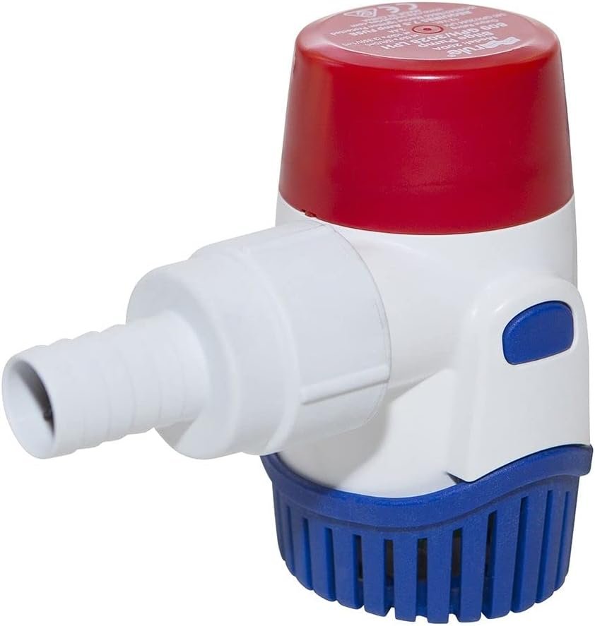 Rule 20DA Standard Bilge Pump – 800 GPH 12V Submersible Marine Water Removal Pump