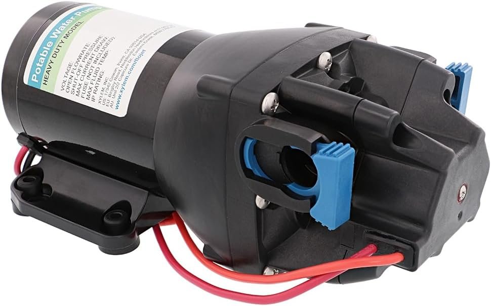 Flojet Q301V-117S-3A Heavy Duty RV Water Pump – 12V 3 GPM Flow with 50 PSI Pressure and Inline Strainer - Image 2