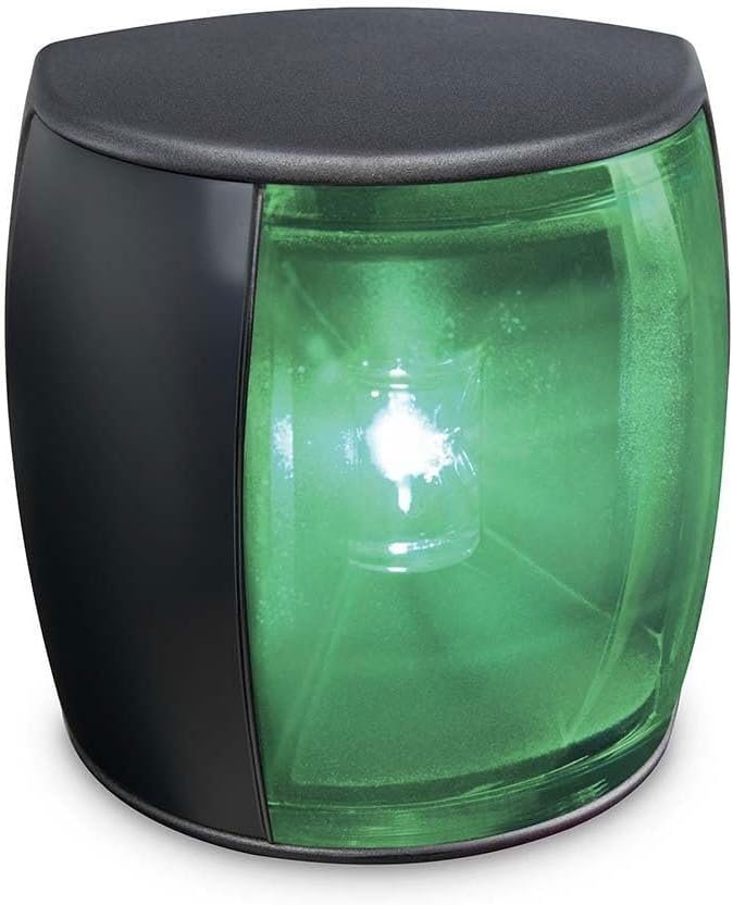 HELLA Marine 17461101 NaviLED PRO Starboard Navigation Lamp – 3NM Visibility Range – Black Housing LED Marine Light