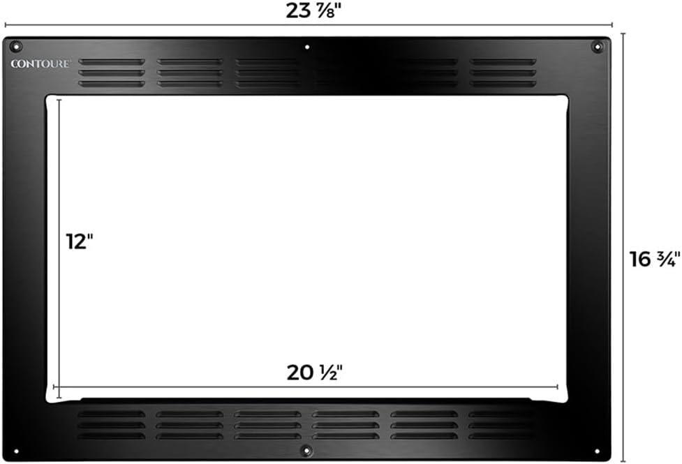 Contoure TK188BK Black Microwave Trim Kit – Built-In Installation Frame for RV188BKCON 1.1 Cu Ft Convection Microwave - Image 2