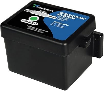 Tekonsha 50-85-313 Breakaway System – Trailer Emergency Brake Kit with Rechargeable Battery and Switch Assembly