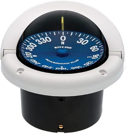 Ritchie Navigation SS1002W SuperSport Compass – 3.75in Flush Mount White Dial Marine Compass