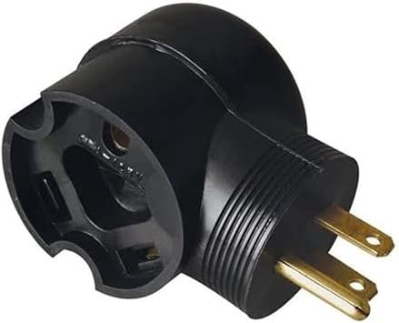 Southwire 95247508 RV Power Adapter – 15 Amp Male to 30 Amp Female Right-Angle TT-30R Connector, Weather-Resistant PVC Construction