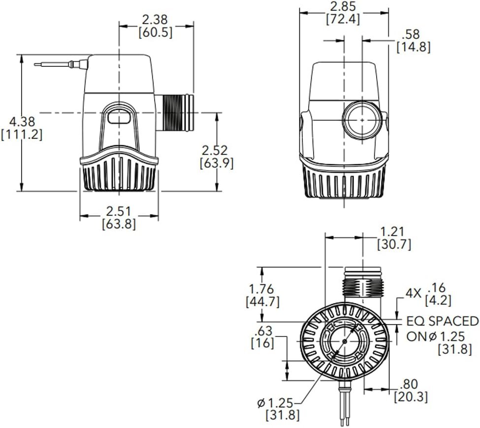 Rule 27DA Submersible Bilge Pump – 1100 GPH 12V Marine Water Removal Pump with Ignition Protection - Image 4