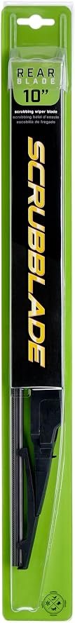 Scrubblade SR0010 10in Rear Wiper Blade – Slim Single-Blade Design with Patented Scrubbing Edge and Adapter Kit