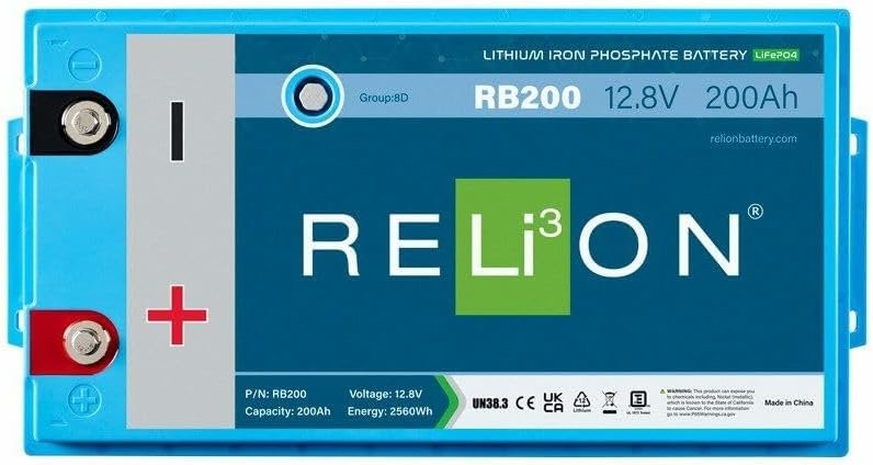 RELiON RB200 Lithium Battery – 12.8V 200Ah LiFePO4 Deep Cycle Battery for Marine, RV and Renewable Energy Systems - Image 3