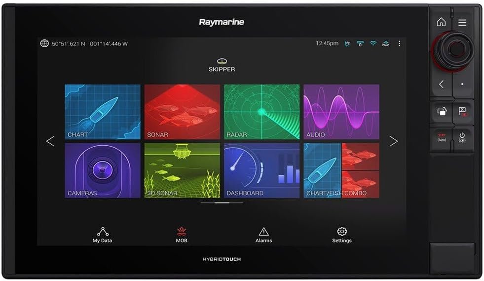 Raymarine Axiom Pro 16 RVX with Navionics+ North America Charts – 16in HybridTouch Multifunction Display with RealVision 3D Sonar