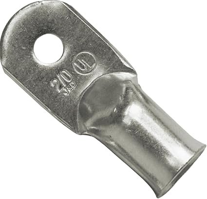 Ancor 242245 Tinned Copper Lug Pack – 6 AWG Marine Battery Lugs with 5/16in Stud Opening, 25-Piece Corrosion-Resistant Set