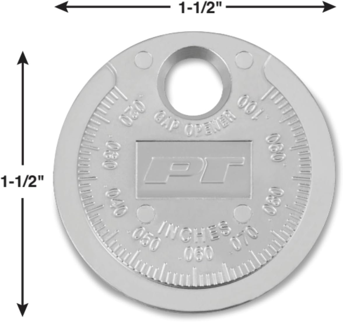 Perform Tool W80535 Spark Plug Gap Gauge – SAE .020-.100in and Metric 0.5-2.5mm Scale with Electrode Adjusting Slot - Image 2